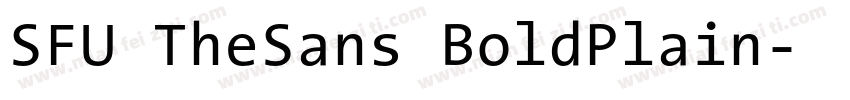 SFU TheSans BoldPlain字体转换